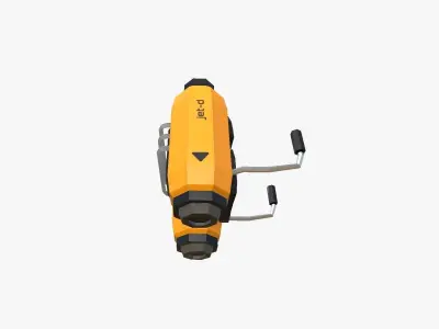 Jetpack Low Poly D01 - SciFi Character Design Low-poly 3D model