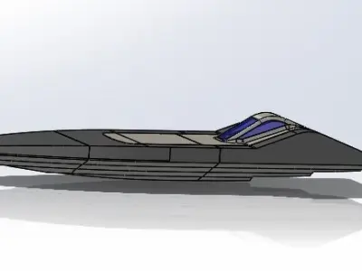 Mono Hull Boat 3D print model