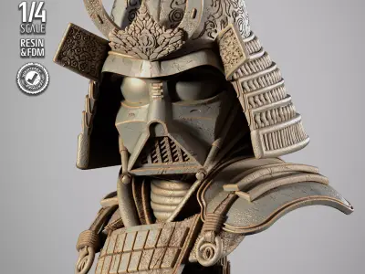 STAR WARS Darth Vader Samurai Portrait Bust 3D print model