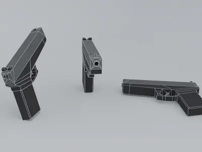 Low Poly Gun Free low-poly 3D model buy