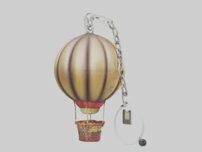 Hot air balloon keychain model Low-poly 3D model