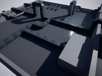 Ventilation Pack Low-poly 3D model