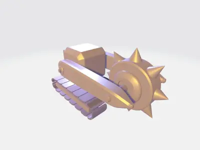 Spike Tank  Low-poly 3D model