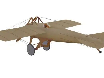 Deperdussin Monocoque Low-poly 3D model