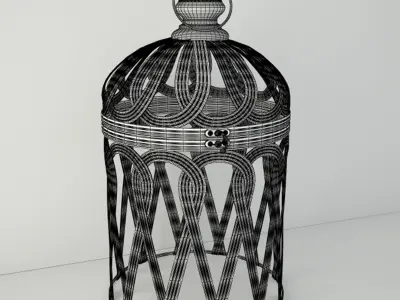 Jennifer Bird Cage Decor 3D model