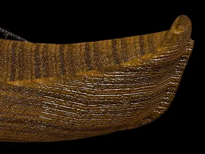 Old Rowboat Low-poly 3D model