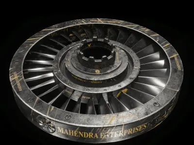 Fan Assembly Free low-poly 3D model