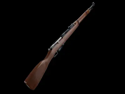 Mosin Rifle Low-poly 3D model
