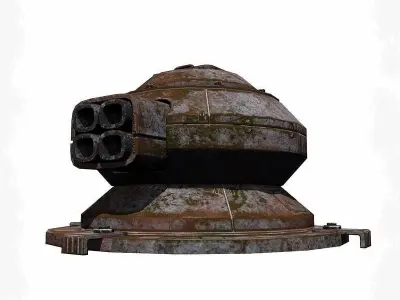 Sci Fi Turret Low-poly 3D model