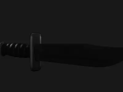 BloodyKnife apocalypse knife Free low-poly 3D model