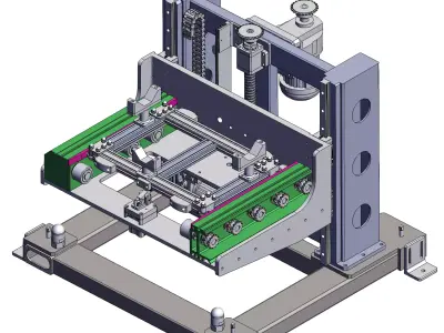 Heavy-duty ball screw jack 3D model