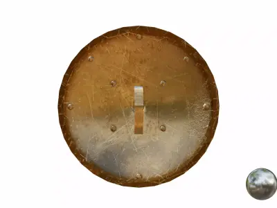 Shield 1 - Gold  Low-poly 3D model