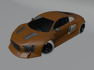 Audi car 3d model  Low-poly 3D model