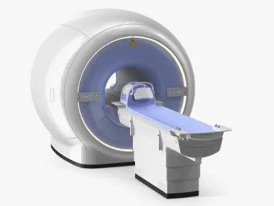 Diagnostic MRI Equipment with Sliding Platform 3D model