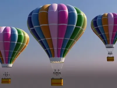 Hot Air Balloon 3D model 14