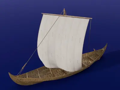 Detailed Boat 3D Model Low-poly 3D model