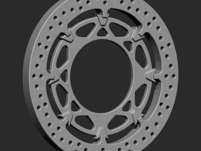 Gear Disk IMM OBJ Brush Pack 8 in One 3D model