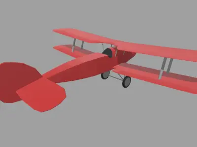 Low Poly Plane 02 Low-poly 3D model