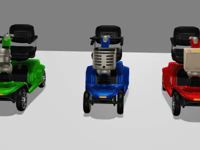 Delivery Bike Pack Low-poly 3D model