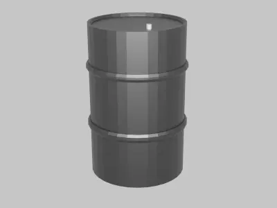 3D Barrel - Industrial metallic material Free low-poly 3D model