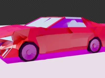 Low Poly Car polygonal Free low-poly 3D model