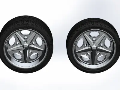 Set of custom wheels Intro Holbrook for your scale model  3D print model