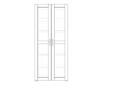 Glass Bookcase  Free 3D model