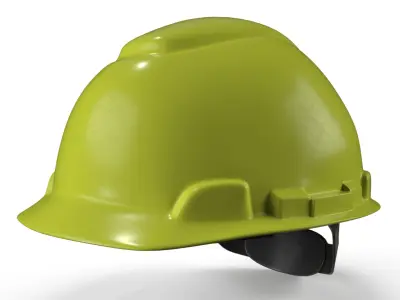 Construction Safety Helmet Yellow 3D model