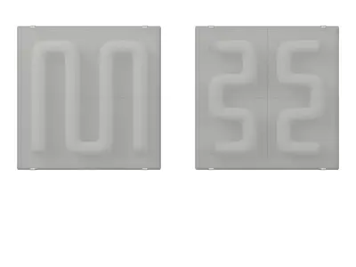 Wall Glass Blocks - Decorative Frame - Curves - Part 10 3D model