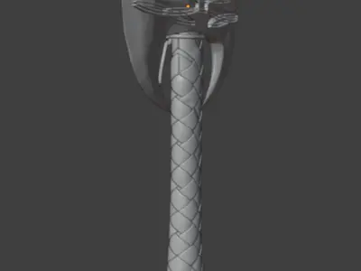 Battle Axe 3D model 6