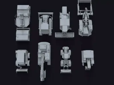 Loader Pack Low-poly 3D model