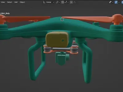 Drone Free Free low-poly 3D model