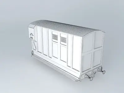 Eco Rail N/Gauge TALYLLYN Brake Van Old Steam Days Free 3D model