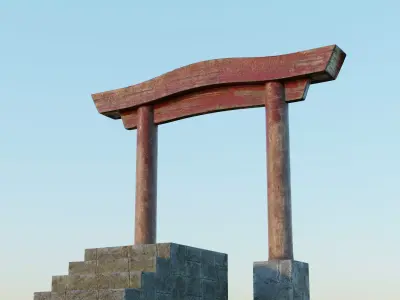 Torri japan Low-poly 3D model