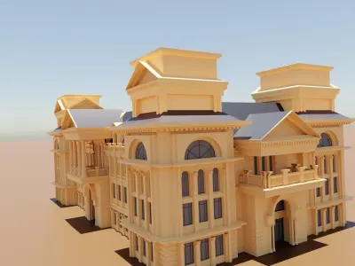 commercial building exterior 3D model purchase