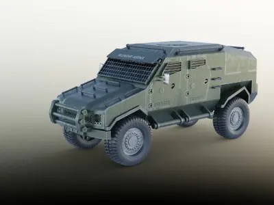 Military Defence Car Project 3d Model with PBR texture Free 3D model