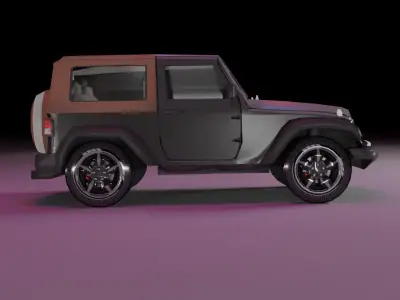 Wrangler Jeep 2012 Free low-poly 3D model