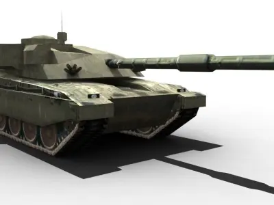 CHALLENGER 2 british armoured tank Low-poly 3D model