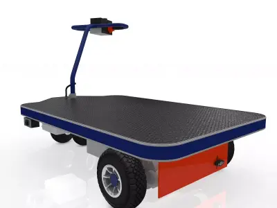 Electrical Transport Platform Trolley  3D model