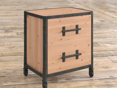 Reidar Metal Nightstand 3D model