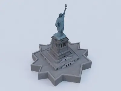 The Statue Of Liberty-NY Low-poly 3D model