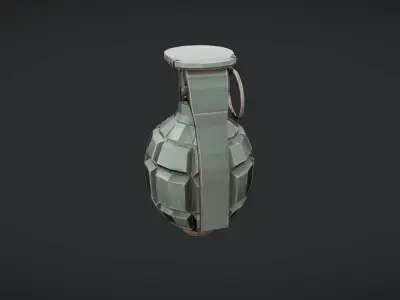 military hand grenade 2 3D model