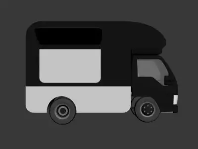food truck Free 3D model