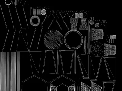 3D Street Lamp Models Collection  Game Ready Assets Low-poly 3D model