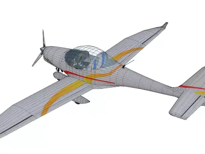 Glider Aquila A210 Low-poly 3D model