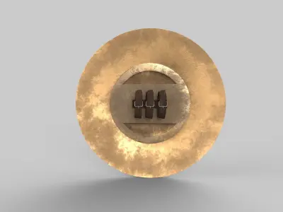 loin shield Low-poly 3D model