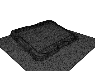SciFi Tablet Cracked Screen 3D model