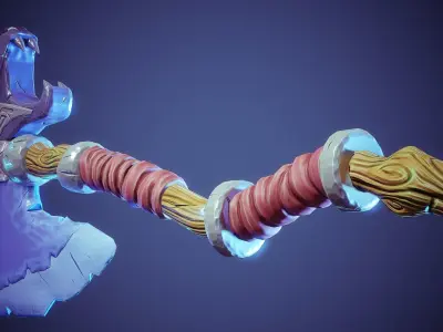 Nordic Axe Low-poly 3D model