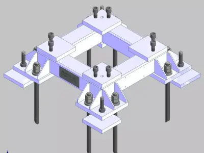 26360-Base for robot KAWASAKI BX100L-Hight 200  3D model