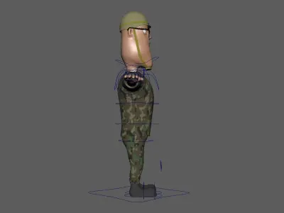 Soldiers Rigging Low-poly 3D model